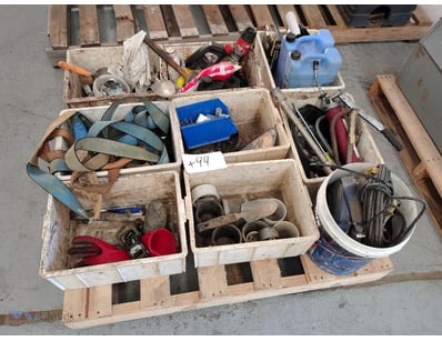 Pallet lot of Parts and straps and Tools 
Manufact...