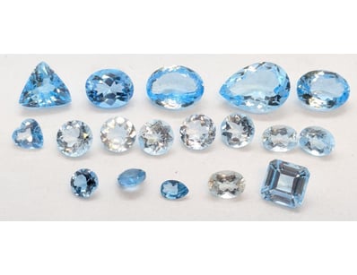COLLECTION OF BLUE TOPAZ GEMSTONES

Total Carat ...