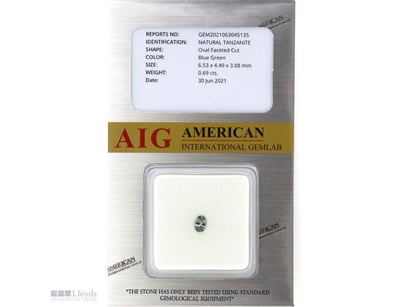 0.69CT CERTIFIED, NATURAL TANZANITE     

Oval Fac...