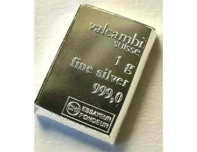 1 GRAM OF VALCUMBI SILVER BAR  



294192+21