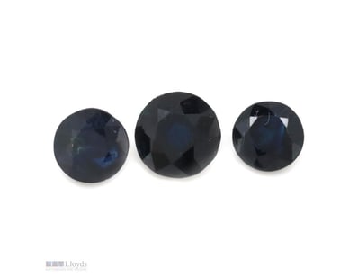 2.53CT TSW X 3, NATURAL SAPPHIRES     

Round Face...