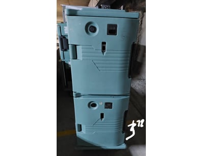 Vintage stacked insulated food transport unit comp...