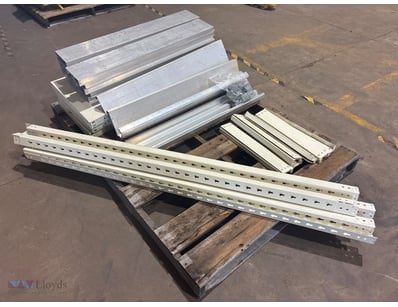 Pallet of metal shelving 

Includes 8 x Uprights 
...