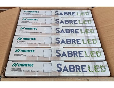 RRP $599.70 BULK LOT - QTY x6 Martec Sabre LED 20W...