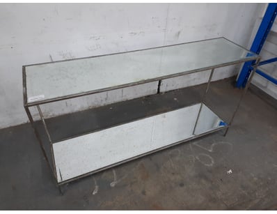 Hall Table With Mirror, Silver Finish

Dimensions ...