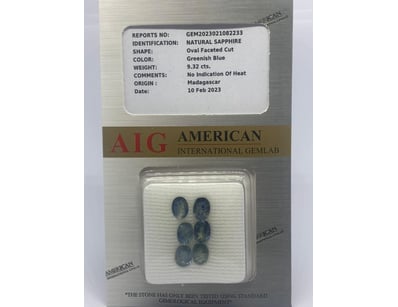 9.32CT NATURAL SAPPHIRE TCW

Reports No: Gem202302...