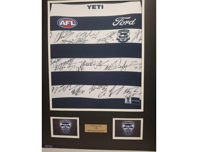 GEELONG CATS 2026 SQUAD SIGNED/FRAMED GUERNSEY

Ge...