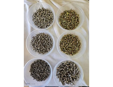 6 Different Variations Of Screws Type And Matirial...
