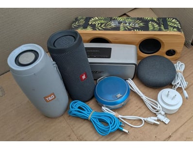 Box Of Bluetooth Speakers Qty 6, (Marley Speaker H...