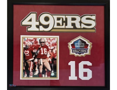 SAN FRANCISCO 49ERS #16 SIGNED FRAMED MEMORABILIA ...