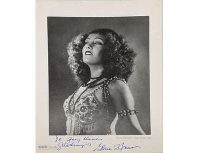 SIGNED GLORIA SWANSON PHOTOGRAPH WITH CERTIFICATE ...