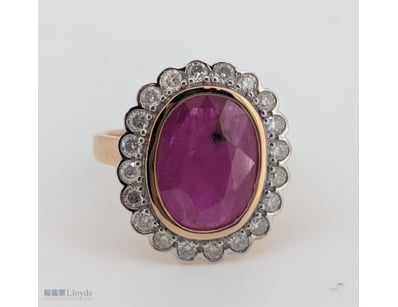 10CT YELLOW GOLD RUBY AND YELLOW SAPPHIRE RING

10...
