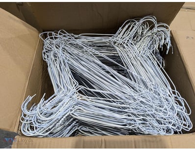 Wire Coat Hangers White, Qty to box 

Sold as lot...
