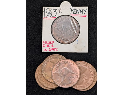 COLLECTION OF 1963 AUSTRALIAN PENNIES

Condition...