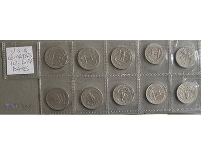 10 UNITED STATES OF AMERICA -QUARTER DOLLAR VARIOU...