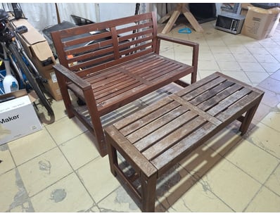 Outdoor Seating, Timber Style, Brown Finish 

Dime...