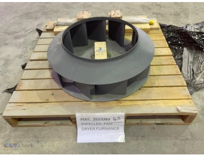 Unused Industrial fan impeller assembly for dryer ...
