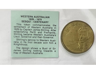 WESTERN AUSTRALIA SEQUI CENTENARY MEDALLION  



2...
