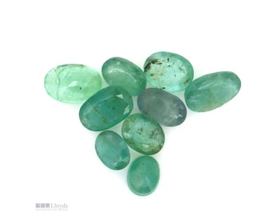 9.32CT TSW X 9, NATURAL ZAMBIAN EMERALDS     

Ova...