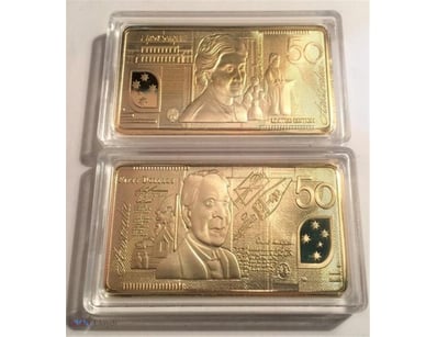 1 OZ $50.00 POLYMER AUSTRALIAN NOTE SERIES INGOT (...