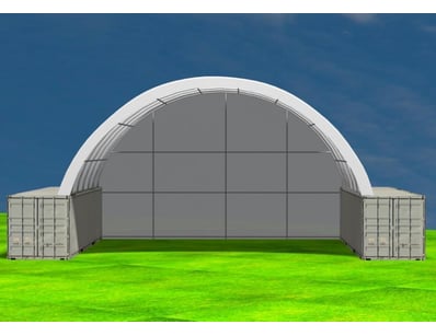 Unused Heavy duty 40ft Container Shelter with End ...