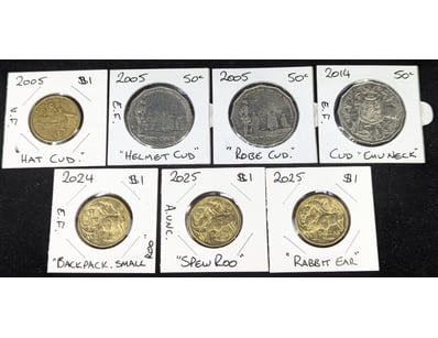 SEVEN AUSTRALIAN 'CUD' COIN COLLECTION

Conditio...