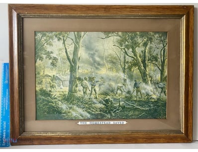 Antique Circa 1910 Original Print Of "The Homestea...