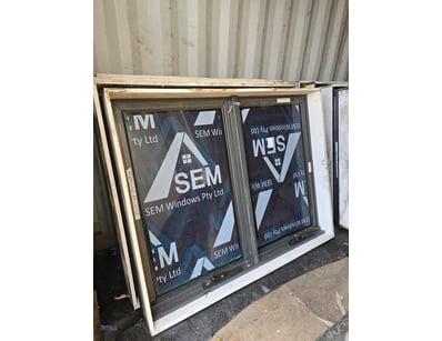Aluminium Woodland Grey Windows, Wind out with rev...