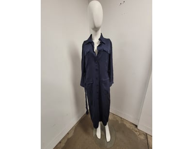 NAVY BLUE UTILITY SHIRT DRESS WITH BELT

Vintage...