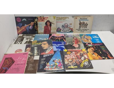 Vinyl record collection  LP albums spanning multip...