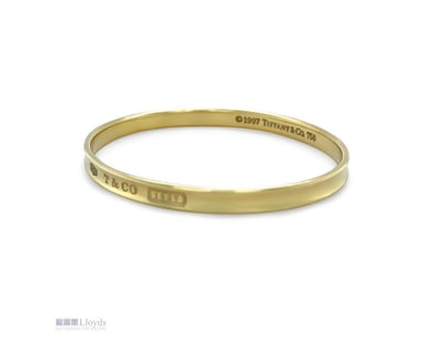 TIFFANY & CO. 18CT YELLOW GOLD 1837 BANGLE 29.53G ...