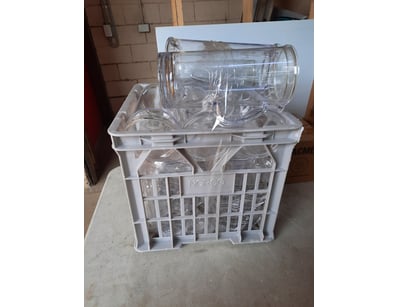 Water jugs, clear.

SOLD AS LOT.

