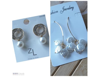 2 X PAIRS OF FAUX PEARL EARRINGS         

Conditi...