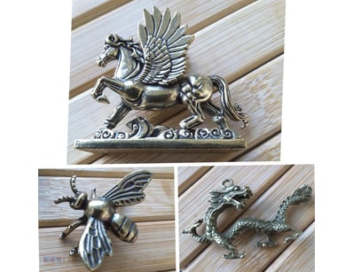 3 X BRASS MINIATURE STATUES ASSORTED STYLES       ...