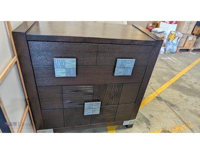 4 Tier Timber Drawer Storage Cabinet, Dark Stained...