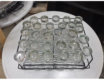 High Ball Glasses, Approximately 27, Includes Rack...