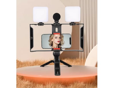 Selfie Stick Vlog Tripod Home Blog Camera Kit for ...