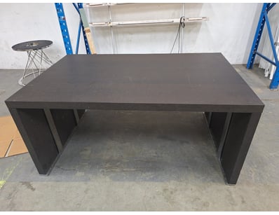 Large Adjustable Table, Timber Style, Brown Finish...