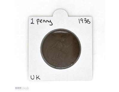 1 X 1938 UNITED KINGDOM PENNY.      

Obverse Show...