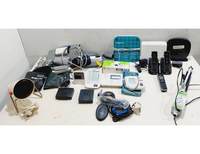 Assorted items including, home blood pressure moni...