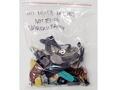 LOT OF 20 MIXED WATCHES - VARIOUS BRANDS (UNTESTED...