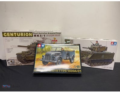 VINTAGE MILITARY SCALE MODEL KIT COLLECTION - TAMI...