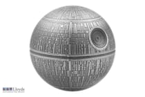 Star Wars 100 G Silver Spherical Death Star Coin