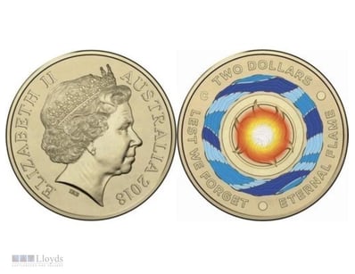 2018 ETERNAL FLAME LEST WE FORGET FIRE TWO DOLLAR ...