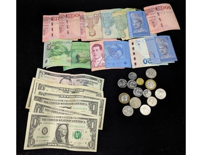 Collection of world coins and banknotes, Various v...