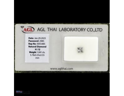 1.041CT CERTIFIED, NATURAL DIAMOND     

Princess ...
