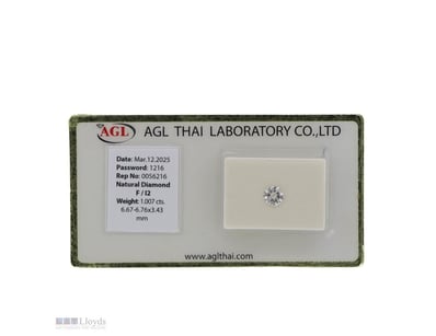 1.007CT CERTIFIED, NATURAL DIAMOND     

Round Bri...