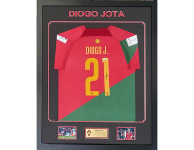 DIOGO JOTA PERSONALLY SIGNED PORTUGUESE JERSEY (BE...