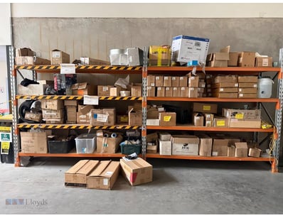 Comprehensive warehouse inventory lot containing I...