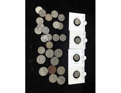 BRITISH PRE-DECIMAL COIN COLLECTION INCLUDING THRE...